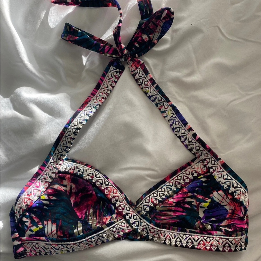 PINK Victoria's Secret Multicolor Halter Bikini Top